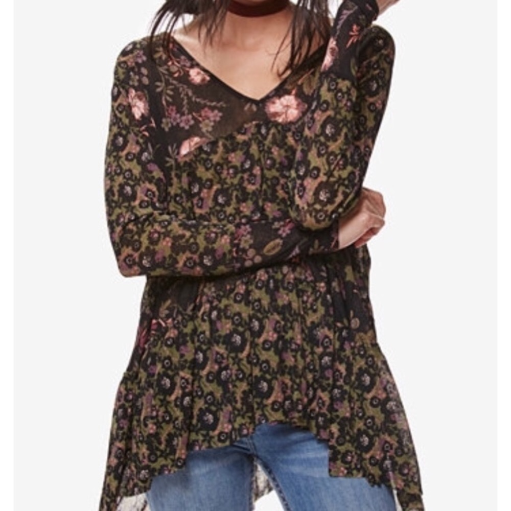 Free People Floral Blouse