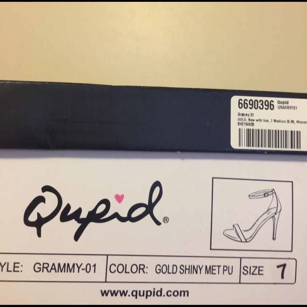 New Gold Qupid High Heel Sandals - Picture 4 of 4