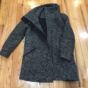 Grey Marl Knit Coat