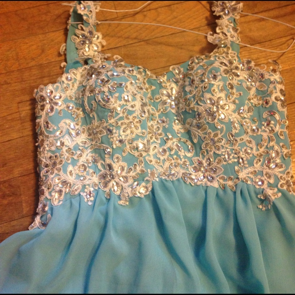 Blue Beaded Dress - Picture 2 of 6