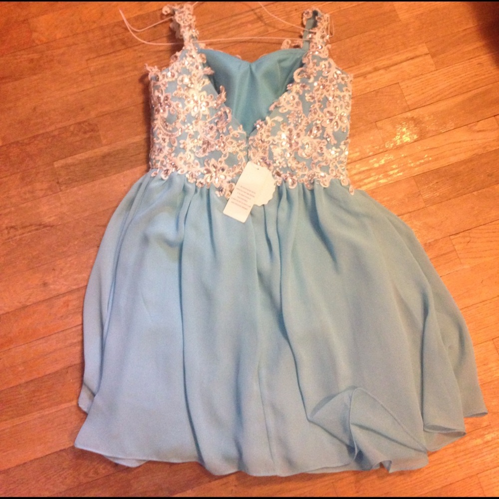 Blue Beaded Dress - Picture 4 of 6
