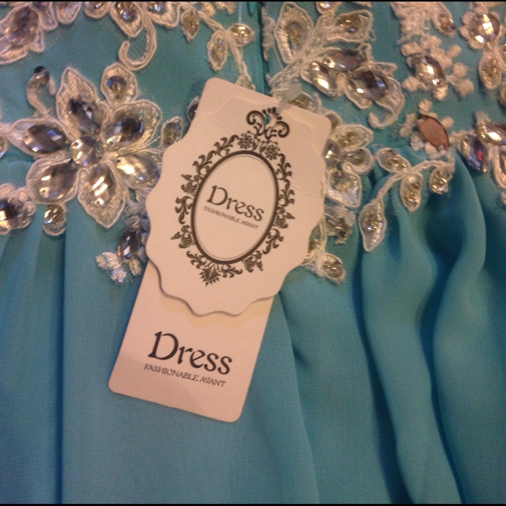 Blue Beaded Dress - Picture 6 of 6