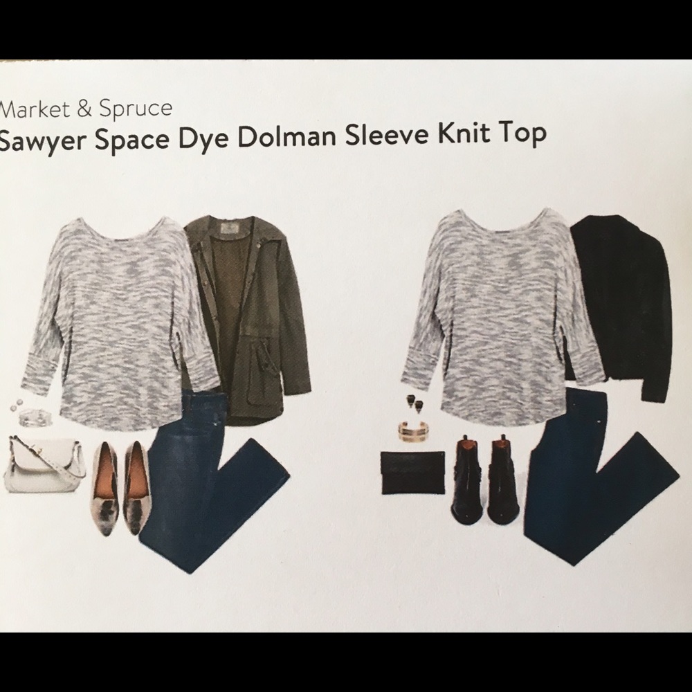 Market & Spruce Space Dye Dolman size Large