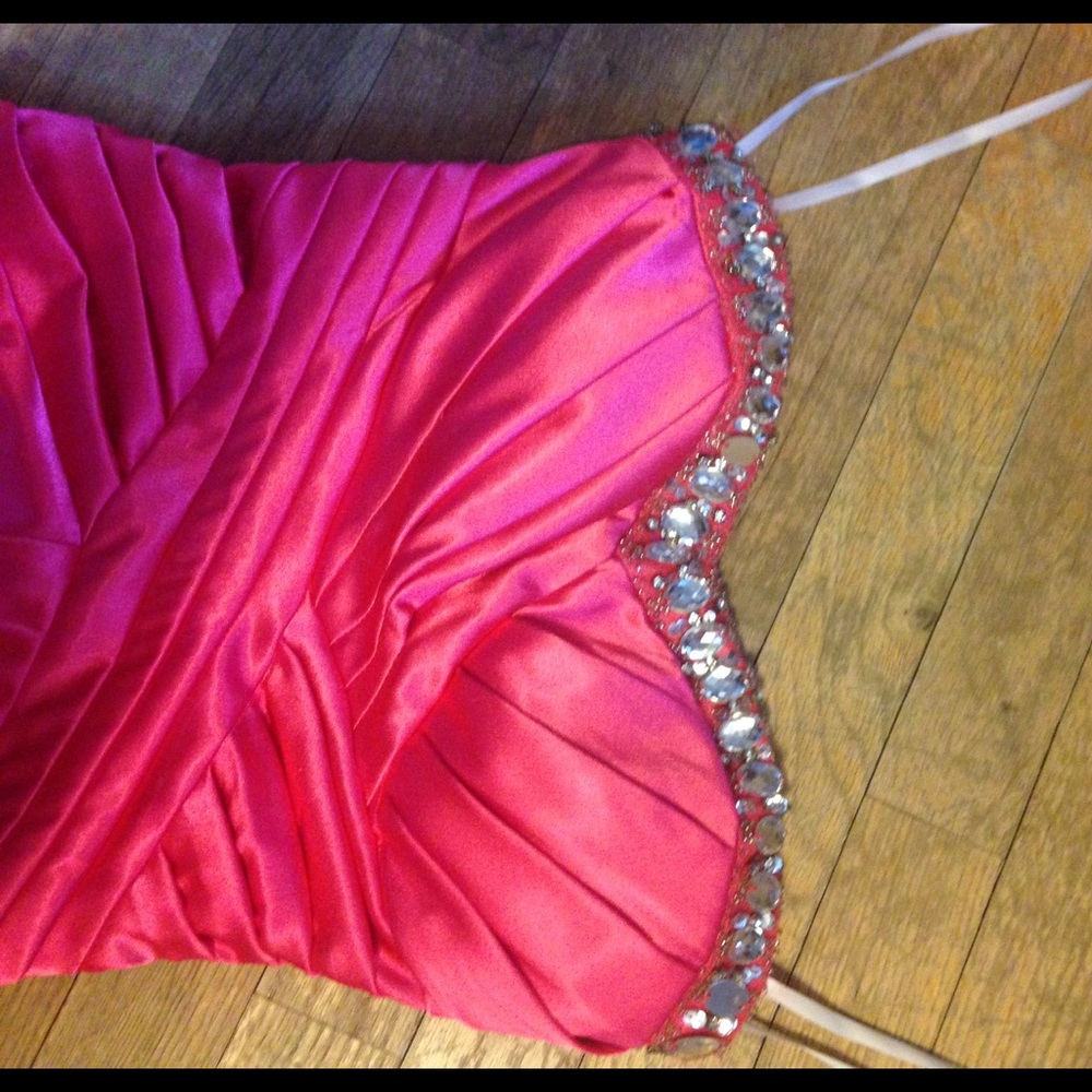 Pink embellished dress