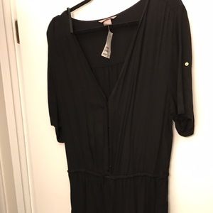 H&M Size 22 button up black romper