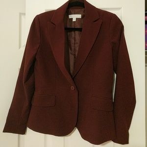 New york and co burgundy blazer