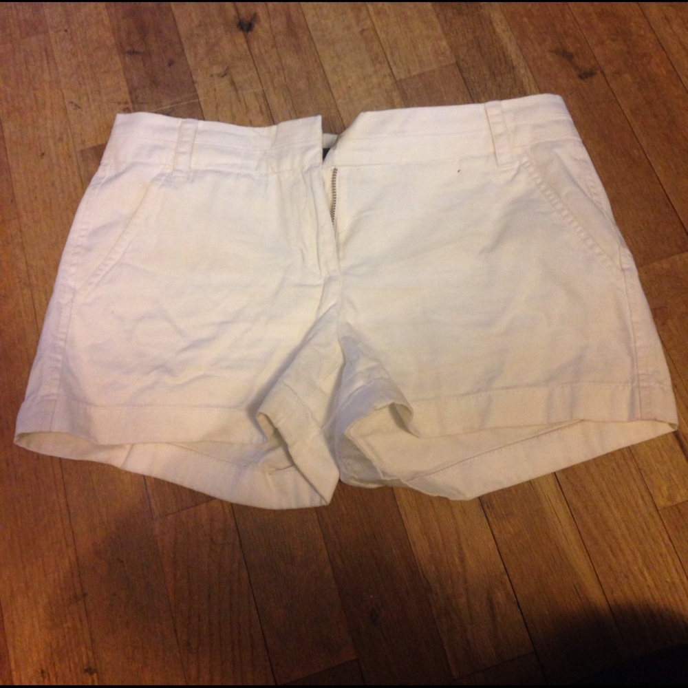 White J Crew Shorts