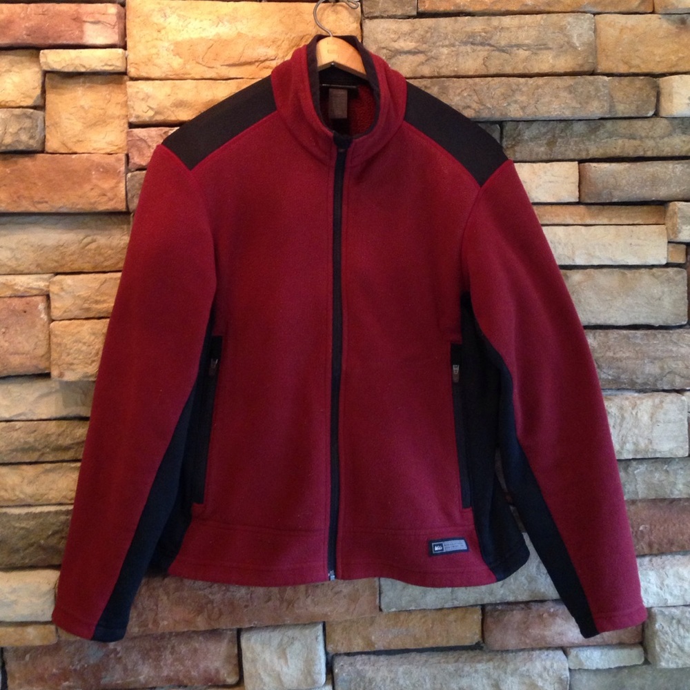 Cherry red/black REI fleece