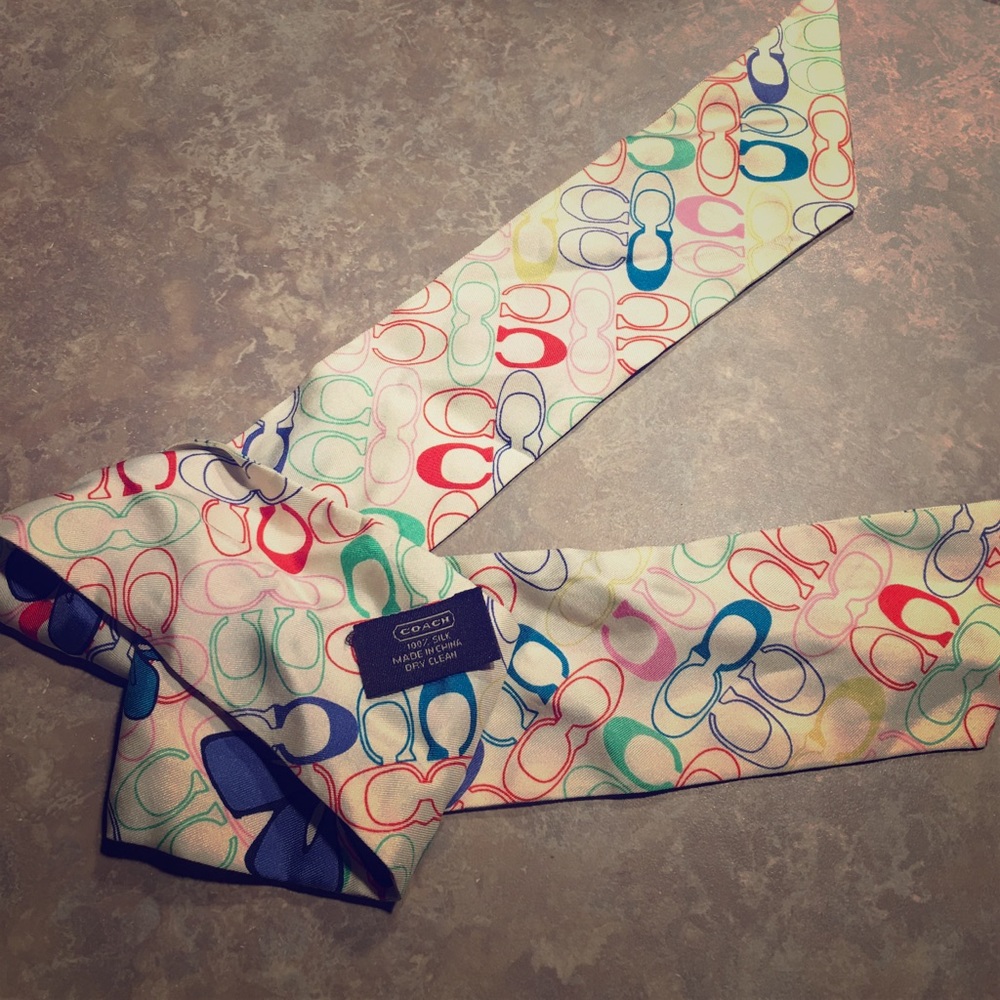 Coach 100% silk scarf