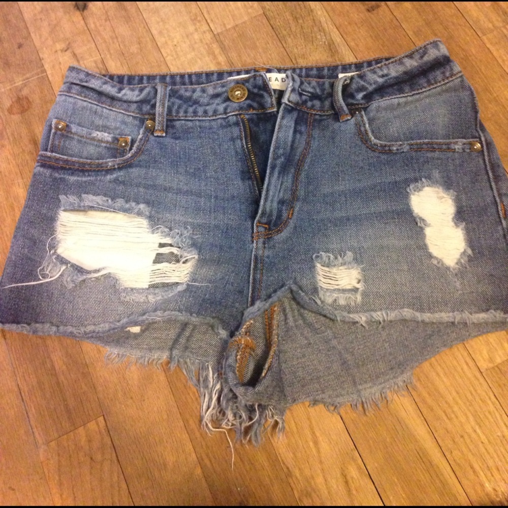 High rise PAC sun denim shorts
