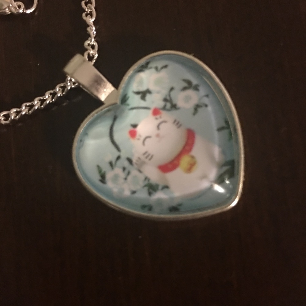 Happy Kitty Necklace And Chain
