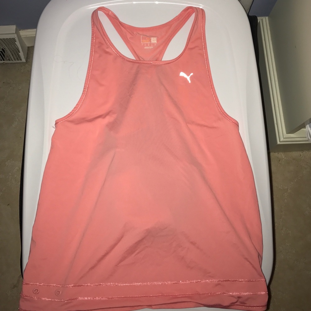 A workout tank with a built in bra.