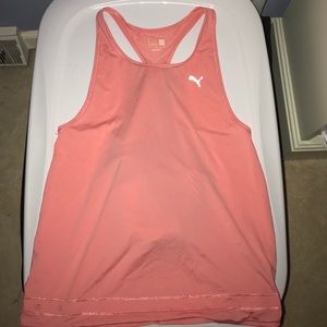 A workout tank with a built in bra.