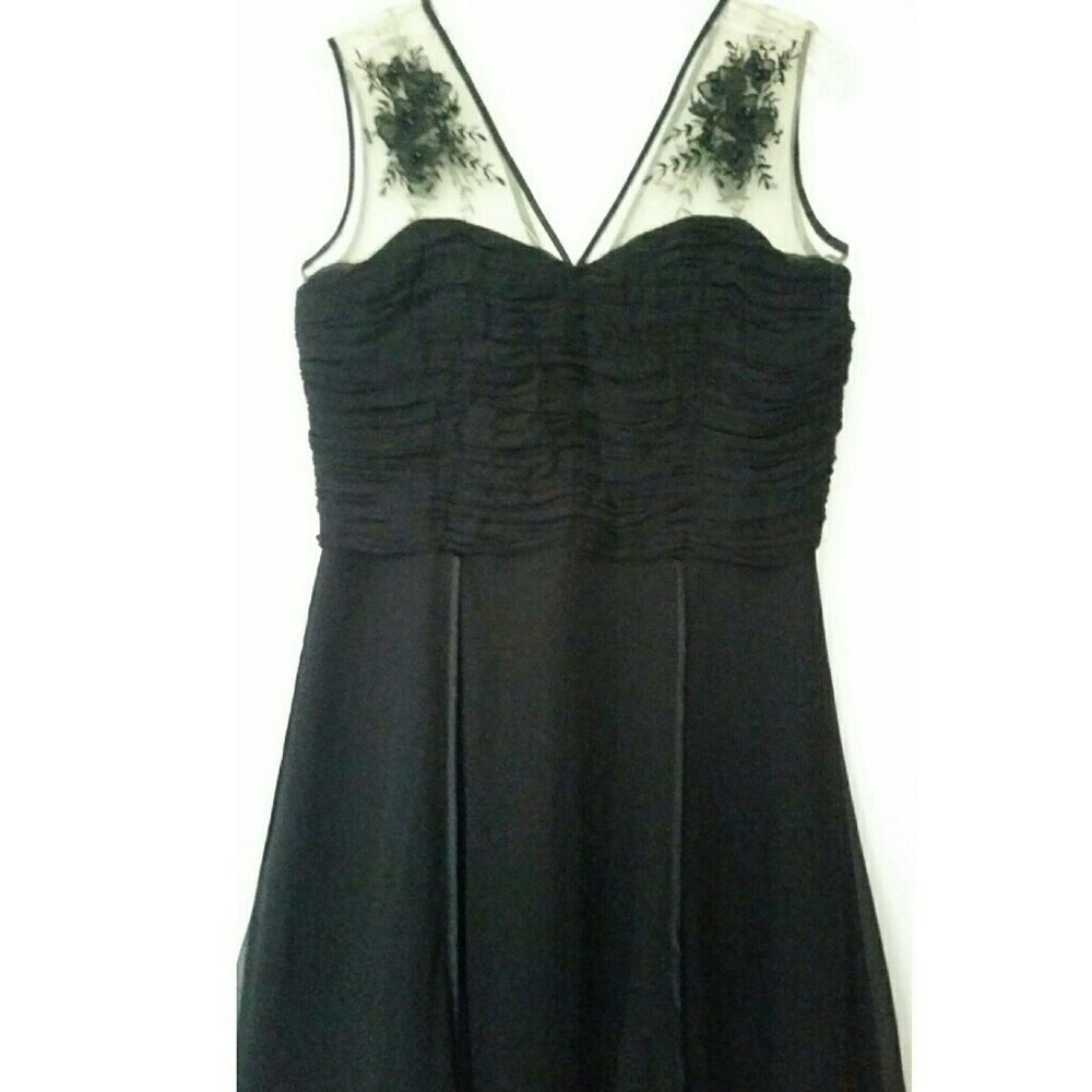 Shani Silk Chiffon Black Dress - Picture 5 of 5