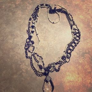 Black statement necklace