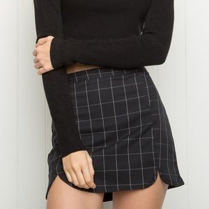 Brandy Melville black and white grid Raquel skirt