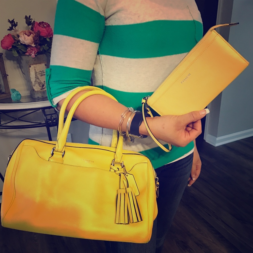Authentic Coach Satchel & Wallet