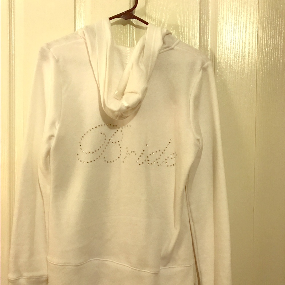 White Bride Zip Up Hoodie