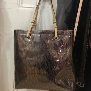 MK metallic tote