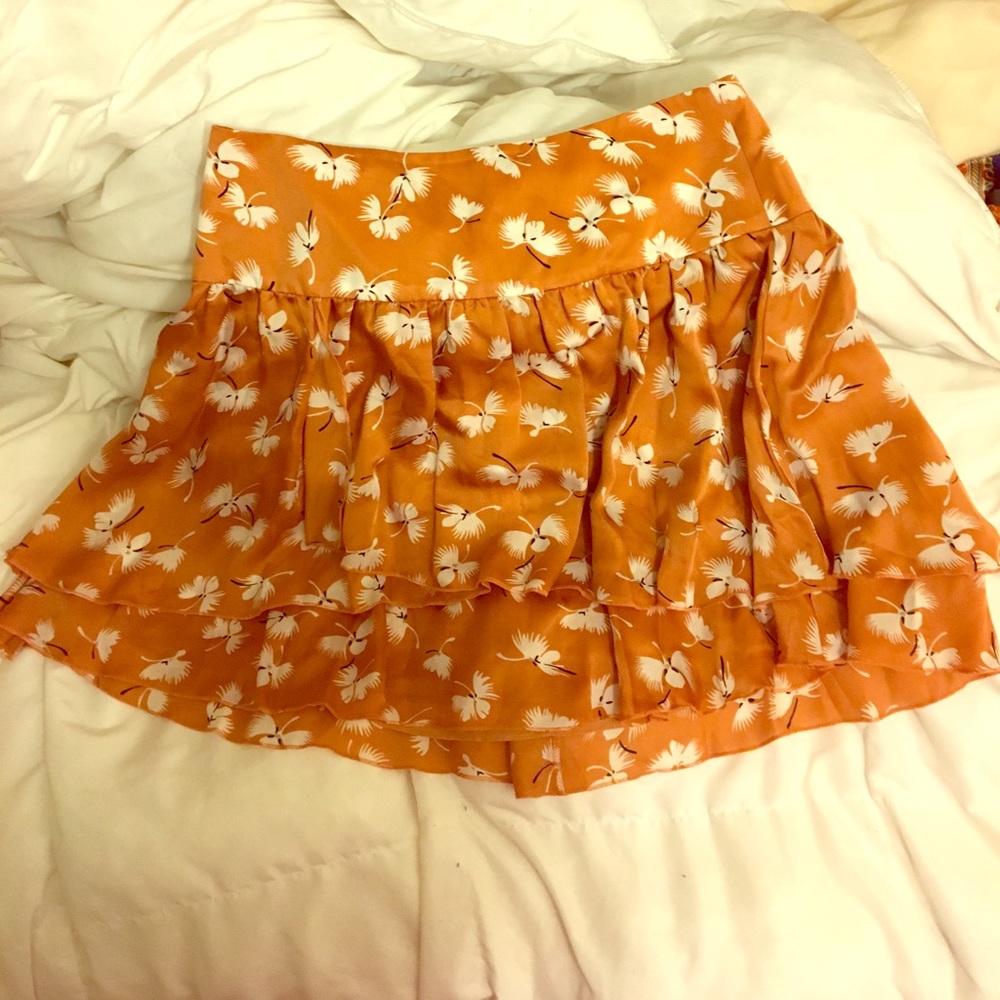 Club Monaco Tiered Floral Skirt