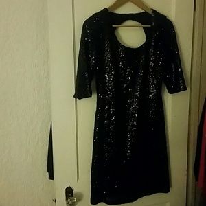Little Black Sequin Dress