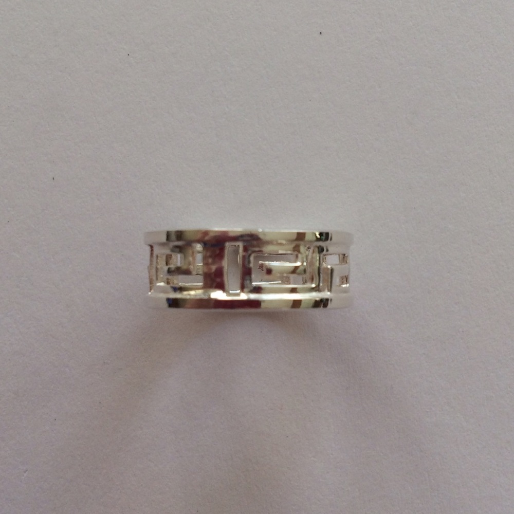 NEW-Sterling Silver Ring with Greek meander symbol