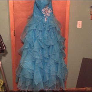 Blue prom dress