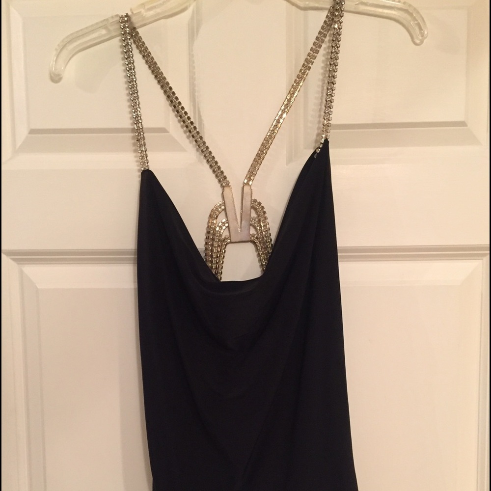formal clubbing black dressy top