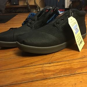 Toms Botas Black Canvas Shoes
