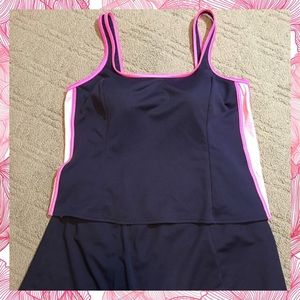 It Figures! Navy and Pink Tankini