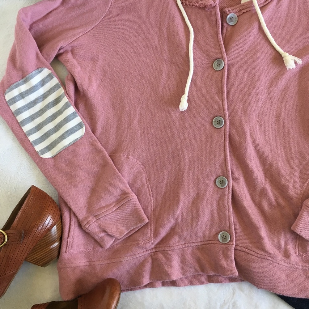 Evys Tree Dusty Rose Ashley button up hoodie - Picture 3 of 8