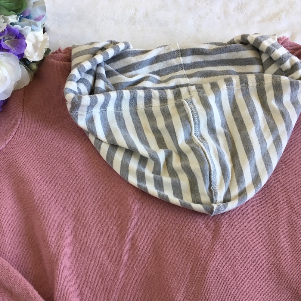 Evys Tree Dusty Rose Ashley button up hoodie - Picture 6 of 8