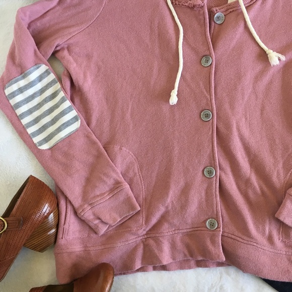 Evys Tree Dusty Rose Ashley button up hoodie - Picture 3 of 8
