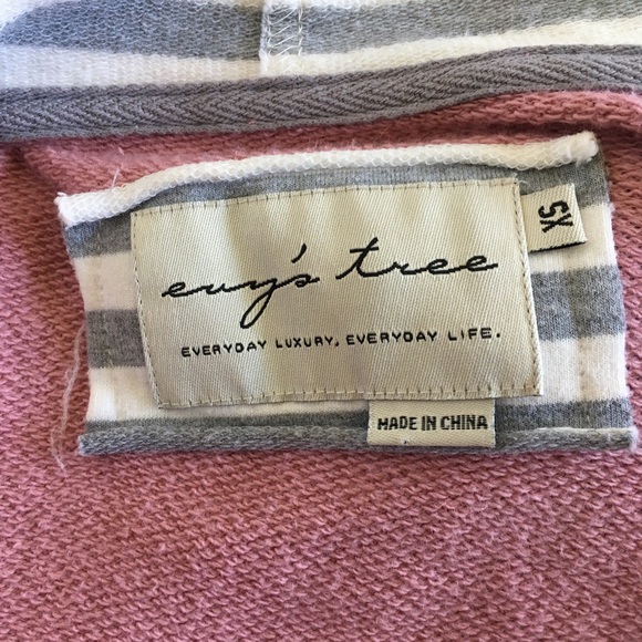 Evys Tree Dusty Rose Ashley button up hoodie - Picture 7 of 8