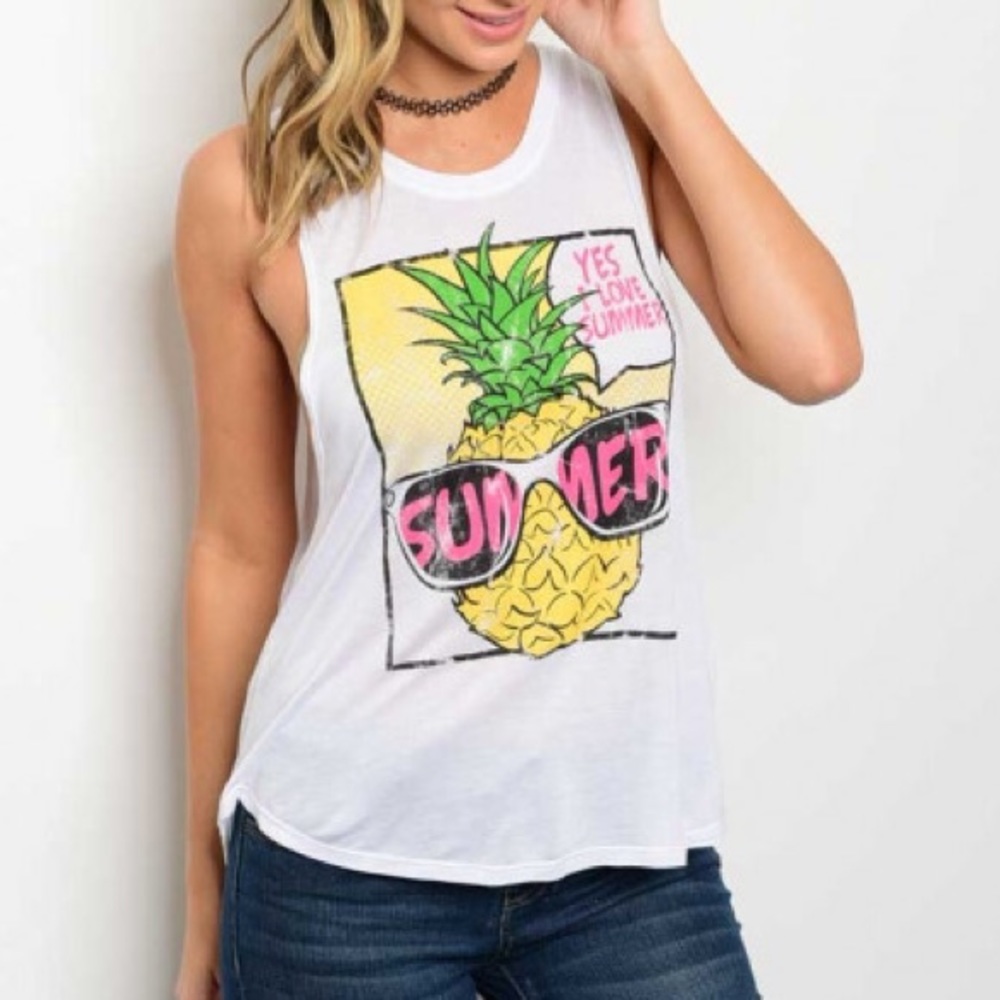 I love Summer Tee Shirt pineapple 🍍 logo