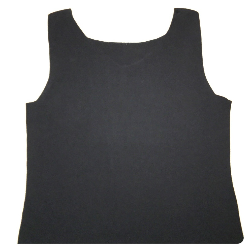 Elegant Black Sleeveless Shirt