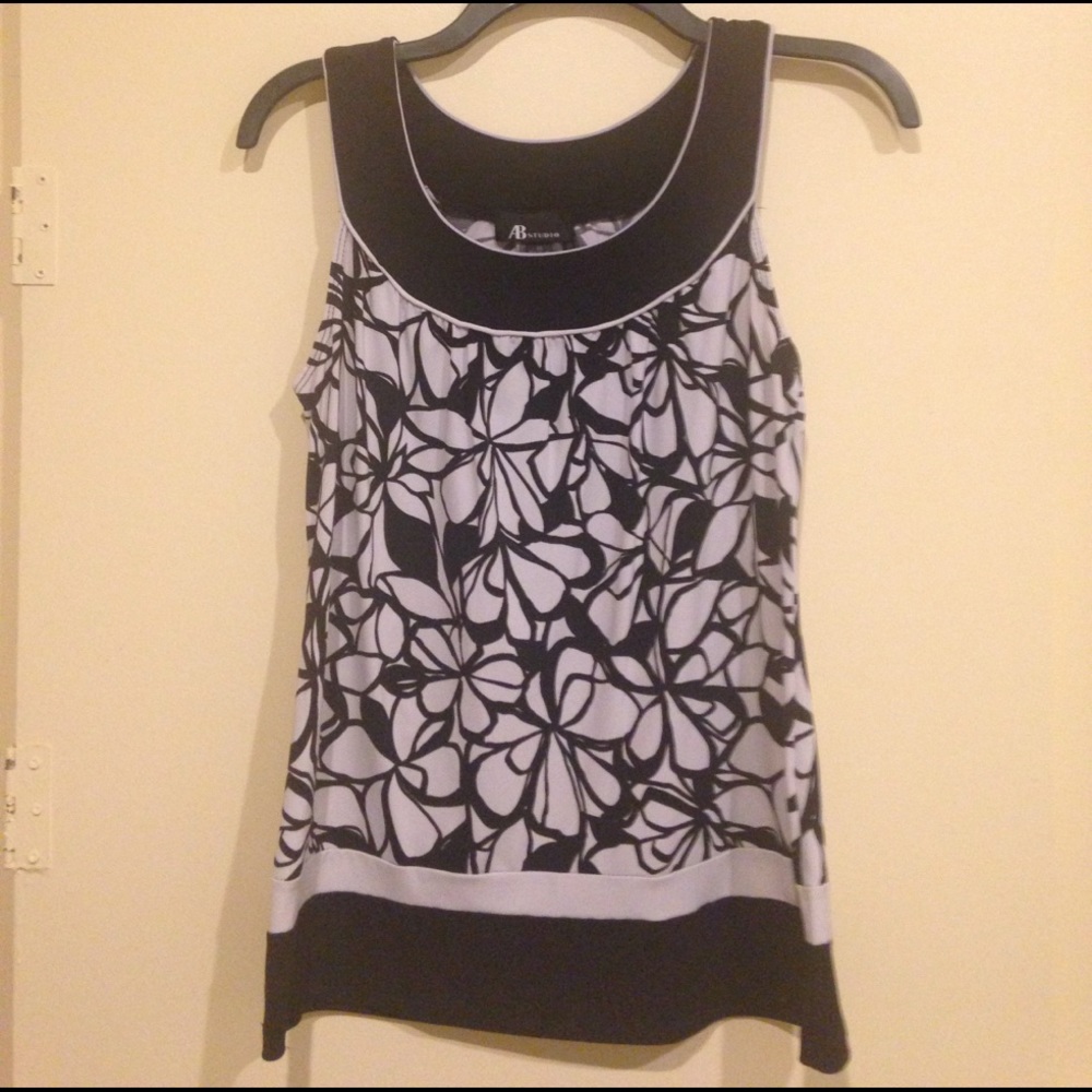 Black and white tank