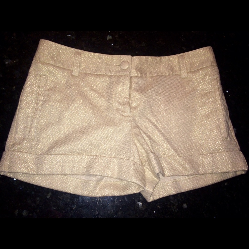 Express size 2 gold shorts