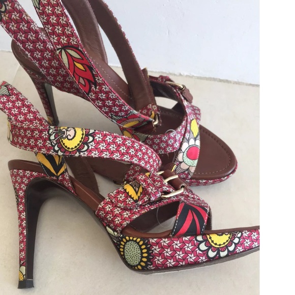 Sergio Rossi Satin Strappy Sandals Heels - Picture 3 of 8