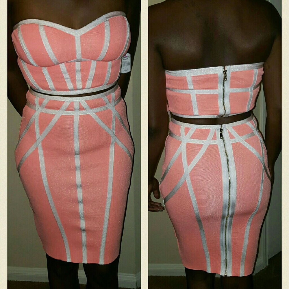 2 piece high waist skirt