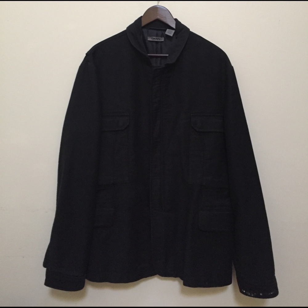 DKNY Black Cotton Jacket