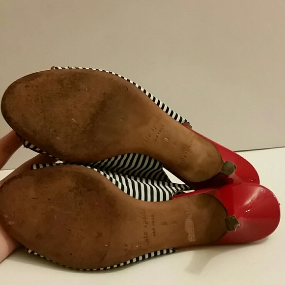XX SOLD XX Kate Spade striped slingbacks - Picture 7 of 8