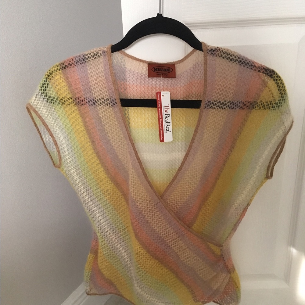 Missoni Open-Knit Short Sleeves Sweater