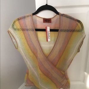 Missoni Open-Knit Short Sleeves Sweater