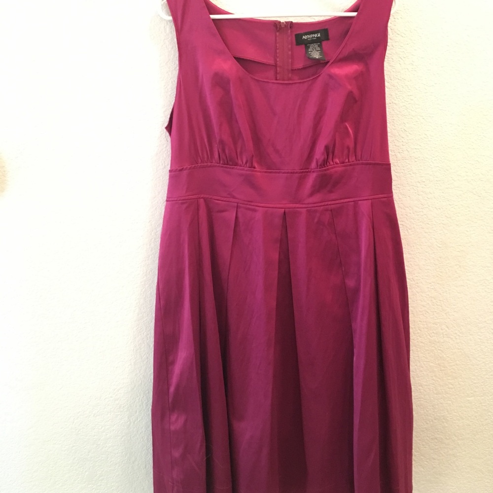 Pink satin dress