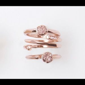 Kendra Scott rose gold ring set