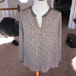 NYDJ Floral two tone blouse