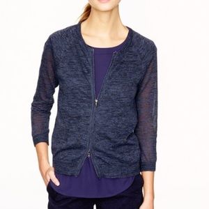 J. Crew Marled Zip Cardigan