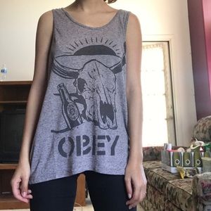 SOLD Obey graphic tank top