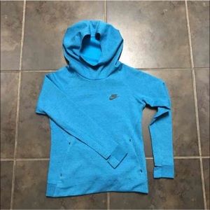 Blue Nike Funnel Neck Hoodie